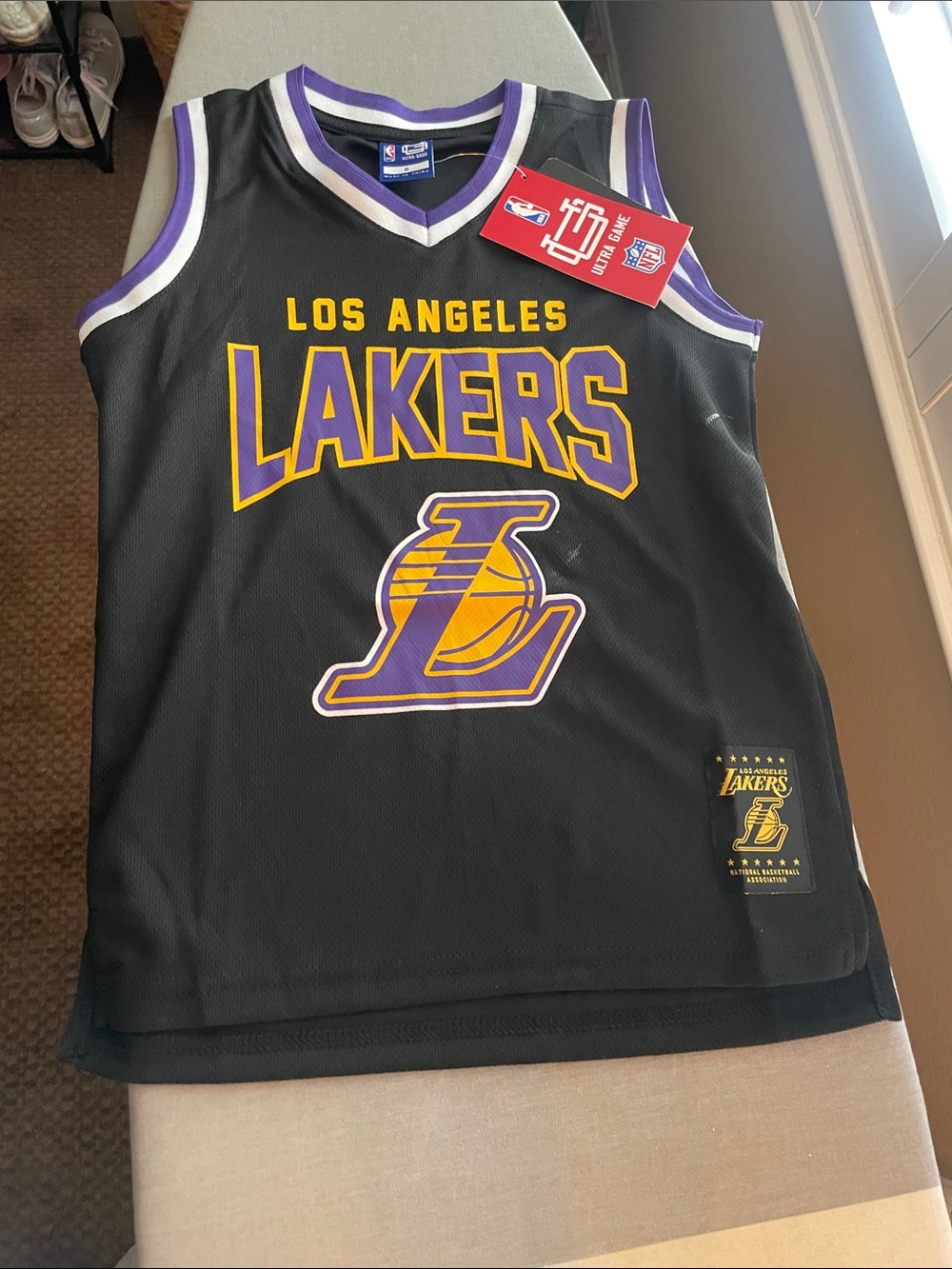 Ultra Game Youth NBA Official LA Lakers Mesh Sleeveless Tank Top Size 8 Youth